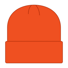 OTTO 82-404 12’’ Classic Knit Beanie W/ Cuff - N. Orange - N. Orange / 6 1/2’’ - 7 5/8’’