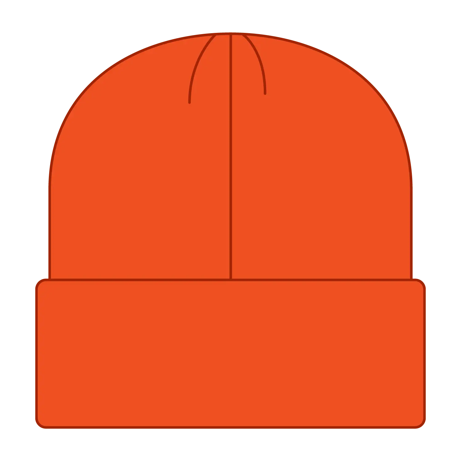 OTTO 82-404 12’’ Classic Knit Beanie W/ Cuff - N. Orange - N. Orange / 6 1/2’’ - 7 5/8’’