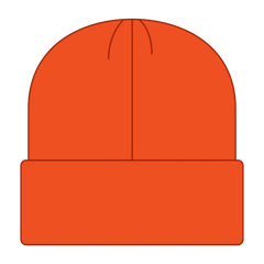OTTO 82-404 12’’ Classic Knit Beanie W/ Cuff - N. Orange - N. Orange / 6 1/2’’ - 7 5/8’’