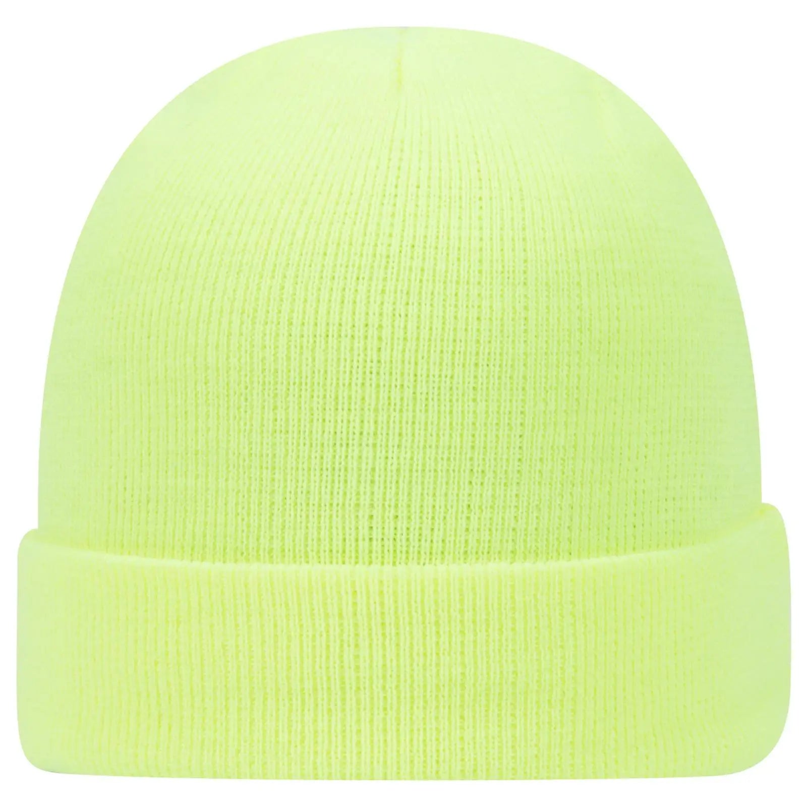OTTO 82-404 12’’ Classic Knit Beanie W/ Cuff - N. Yellow - N. Yellow / 6 1/2’’ - 7 5/8’’