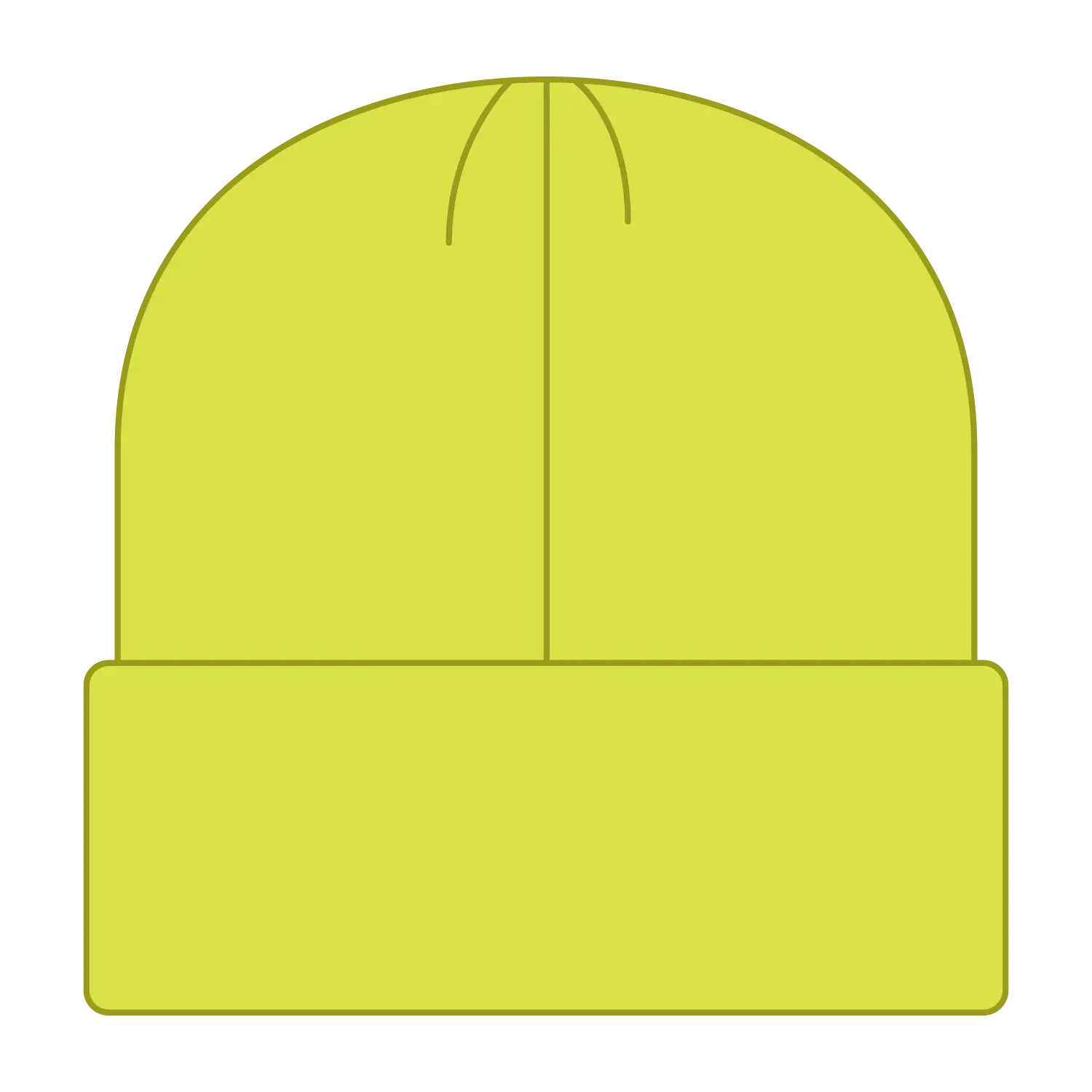 OTTO 82-404 12’’ Classic Knit Beanie W/ Cuff - N. Yellow - N. Yellow / 6 1/2’’ - 7 5/8’’