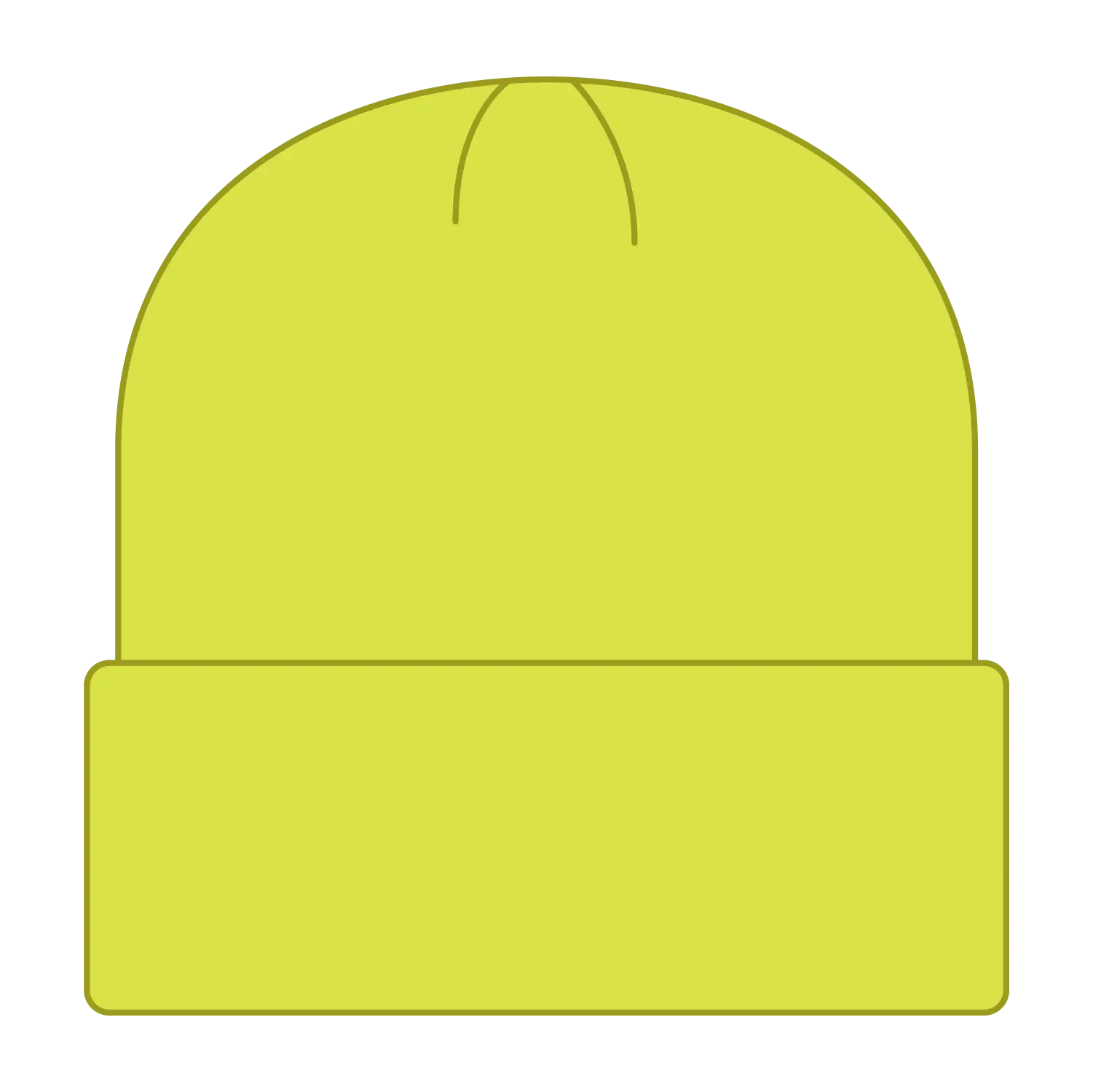 OTTO 82-404 12’’ Classic Knit Beanie W/ Cuff - N. Yellow - N. Yellow / 6 1/2’’ - 7 5/8’’