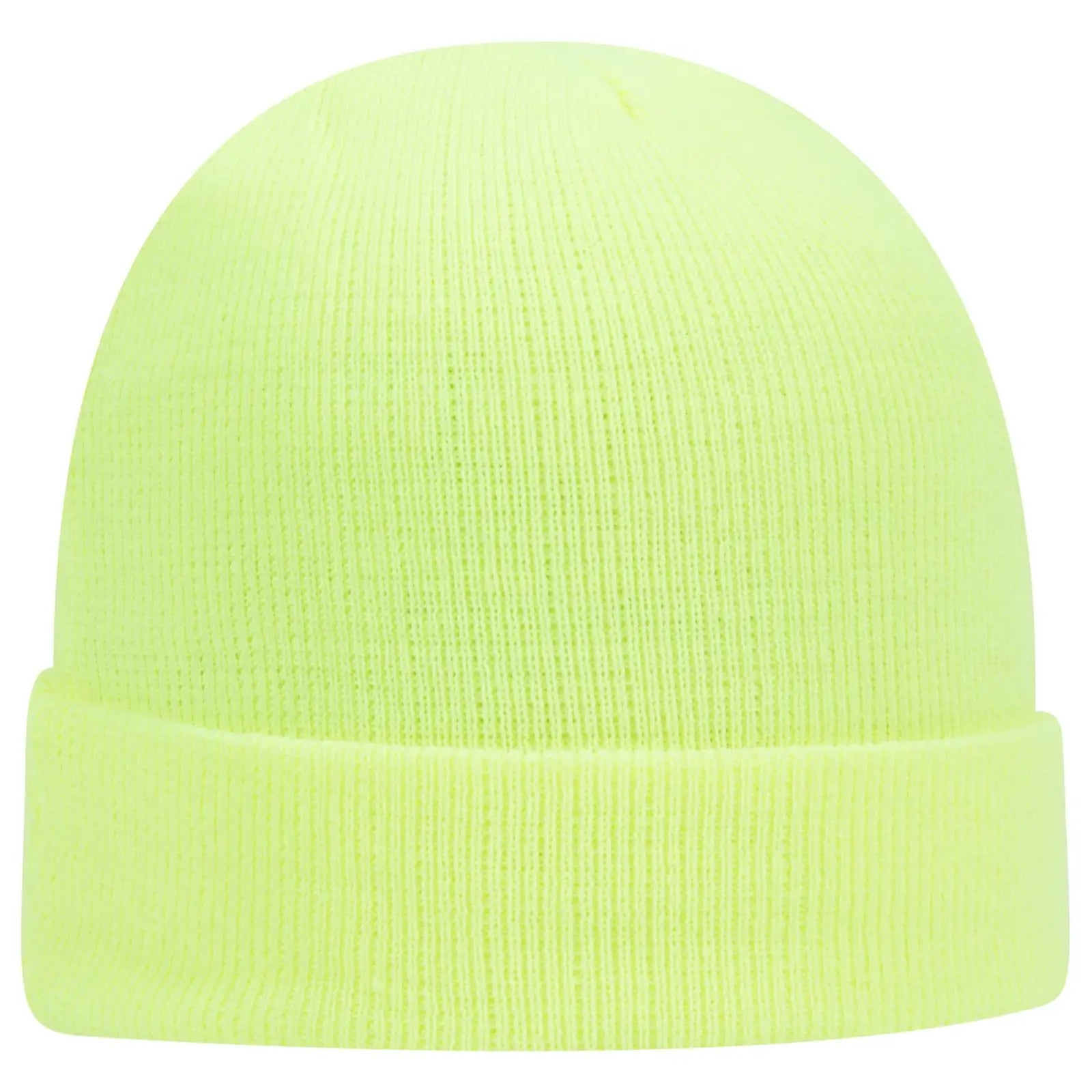 OTTO 82-404 12’’ Classic Knit Beanie W/ Cuff - N. Yellow - N. Yellow / 6 1/2’’ - 7 5/8’’