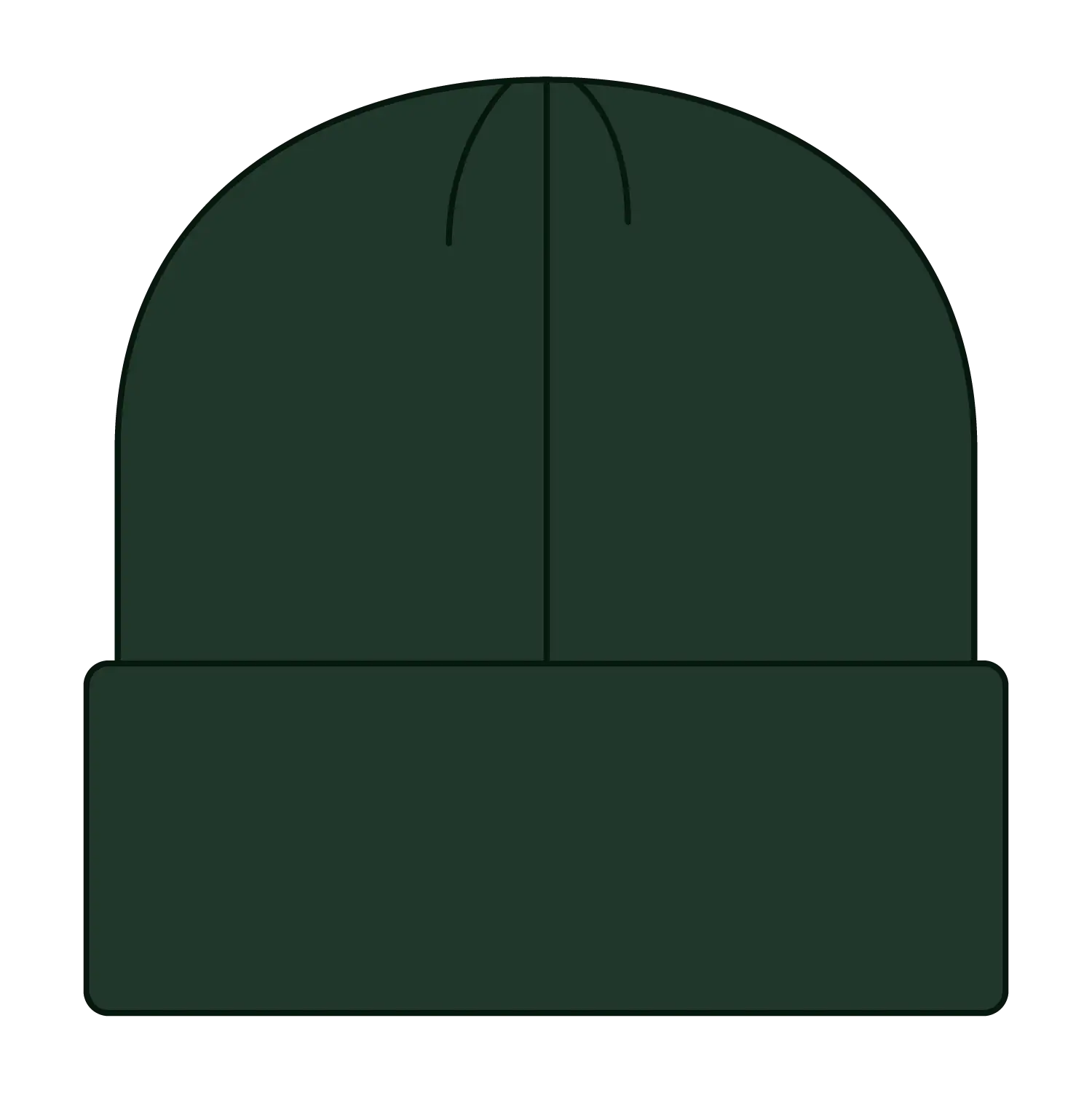 OTTO 82-480 12’’ Classic Knit Beanie W/ Cuff - Dk. Green - Dk. Green / 6 1/2’’ - 7 5/8’’