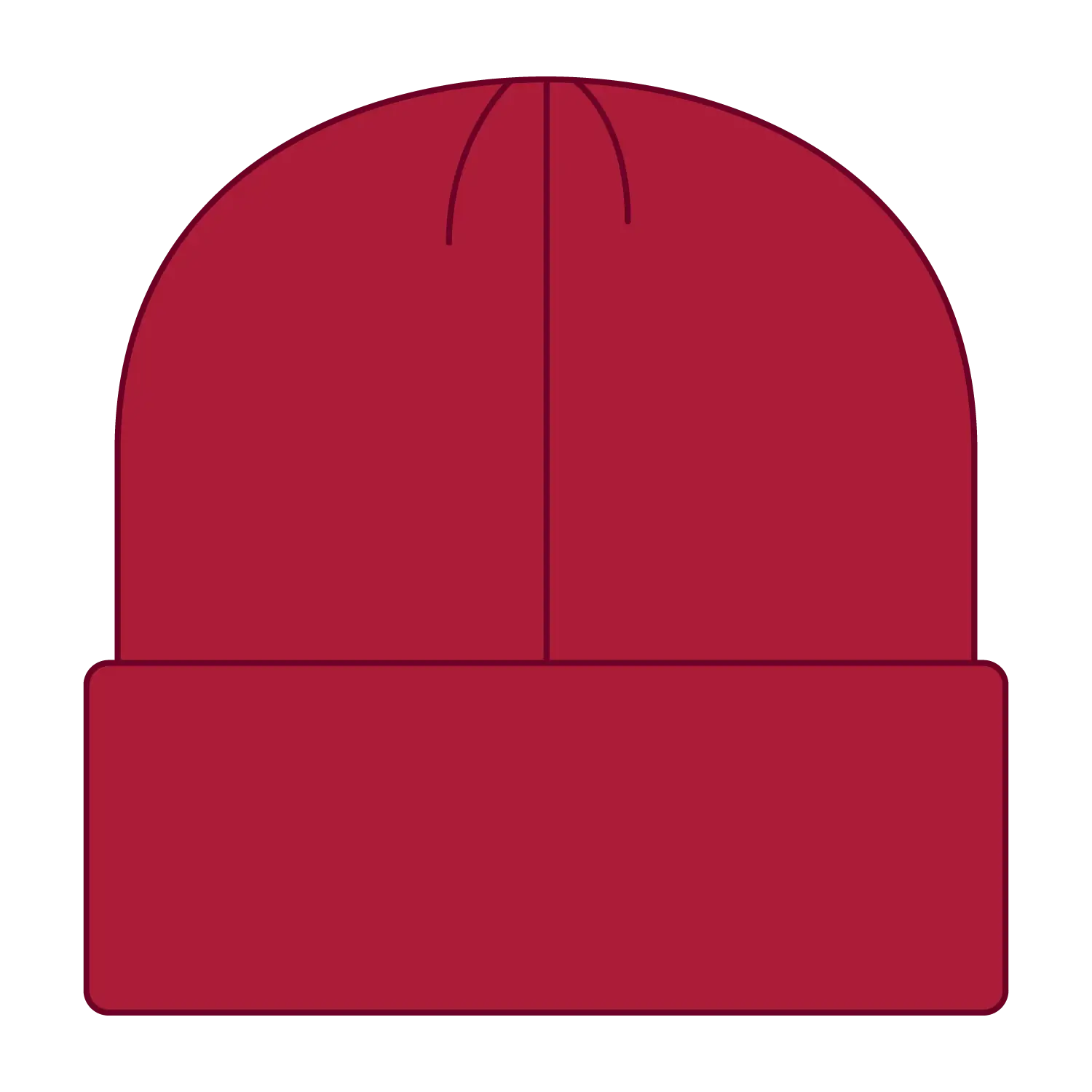 OTTO 82-480 12’’ Classic Knit Beanie W/ Cuff - Red - Red / 6 1/2’’ - 7 5/8’’