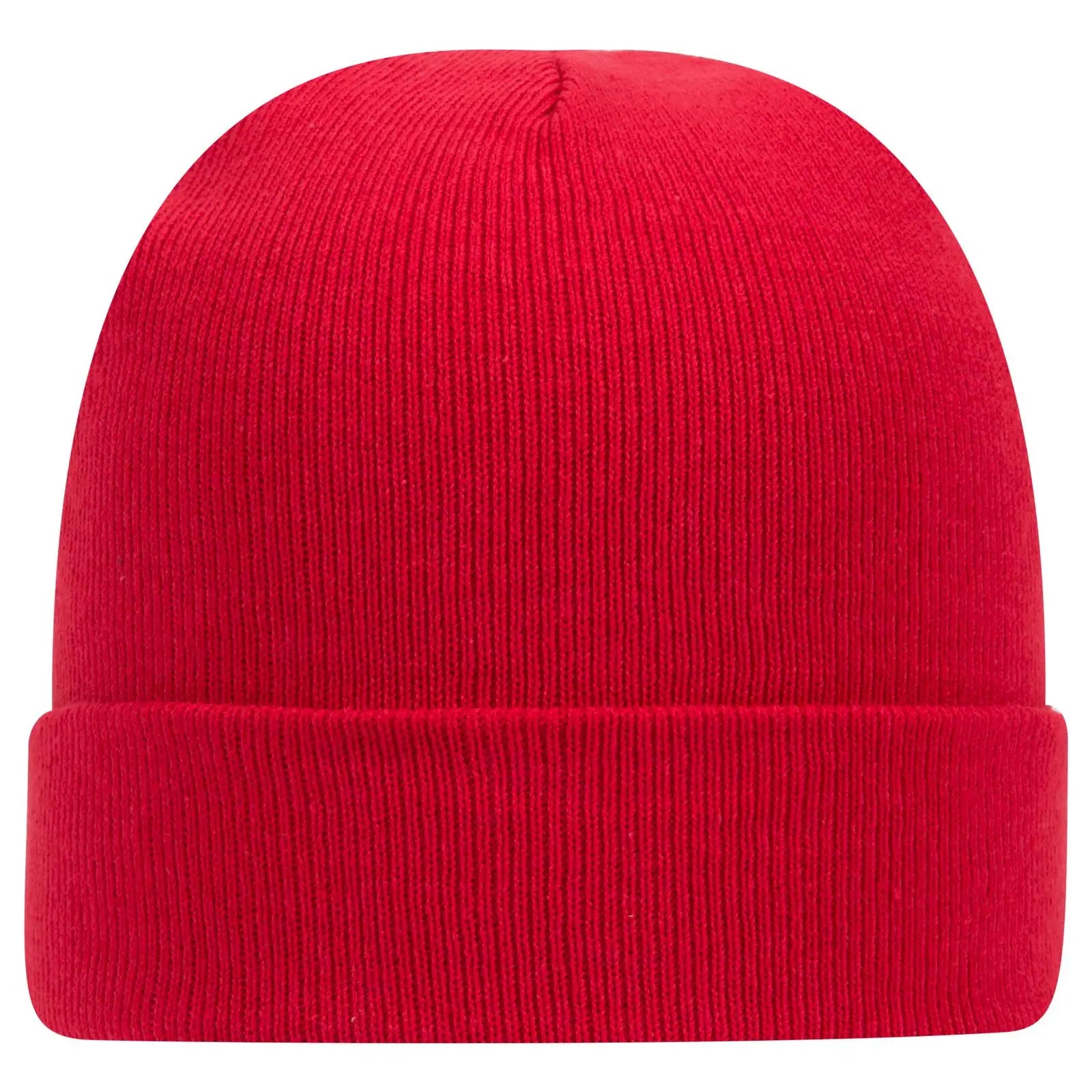 OTTO 82-480 12’’ Classic Knit Beanie W/ Cuff - Red - Red / 6 1/2’’ - 7 5/8’’