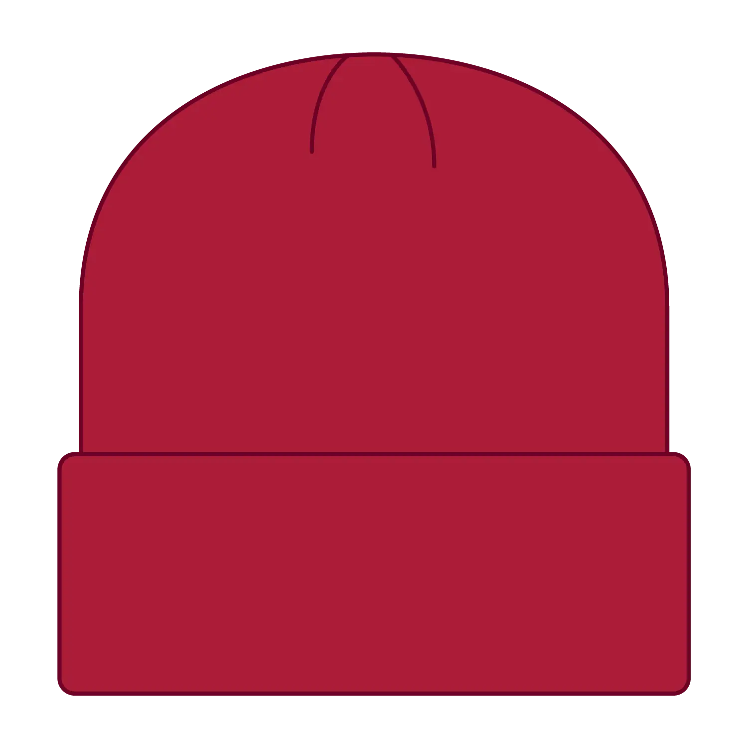 OTTO 82-480 12’’ Classic Knit Beanie W/ Cuff - Red - Red / 6 1/2’’ - 7 5/8’’