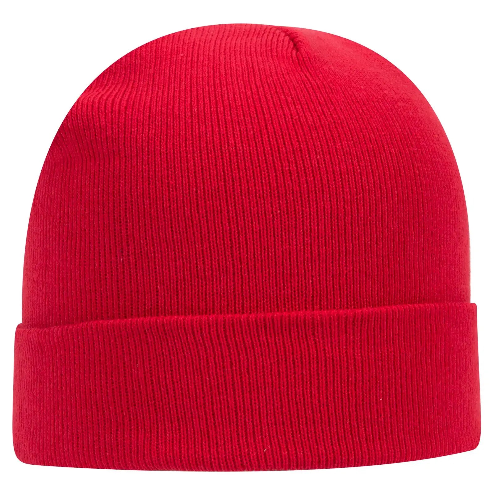 OTTO 82-480 12’’ Classic Knit Beanie W/ Cuff - Red - Red / 6 1/2’’ - 7 5/8’’