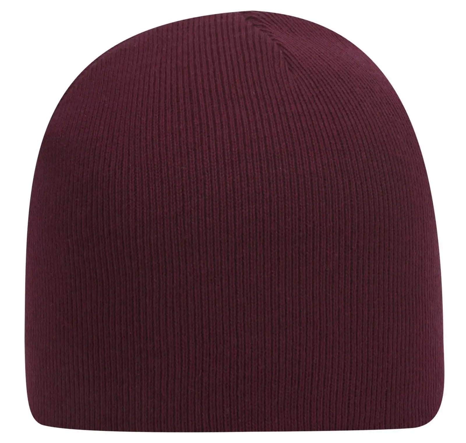 OTTO 82-481 9’’ Classic Knit Beanie - Maroon - Maroon / 6 1/2’’ - 7 5/8’’