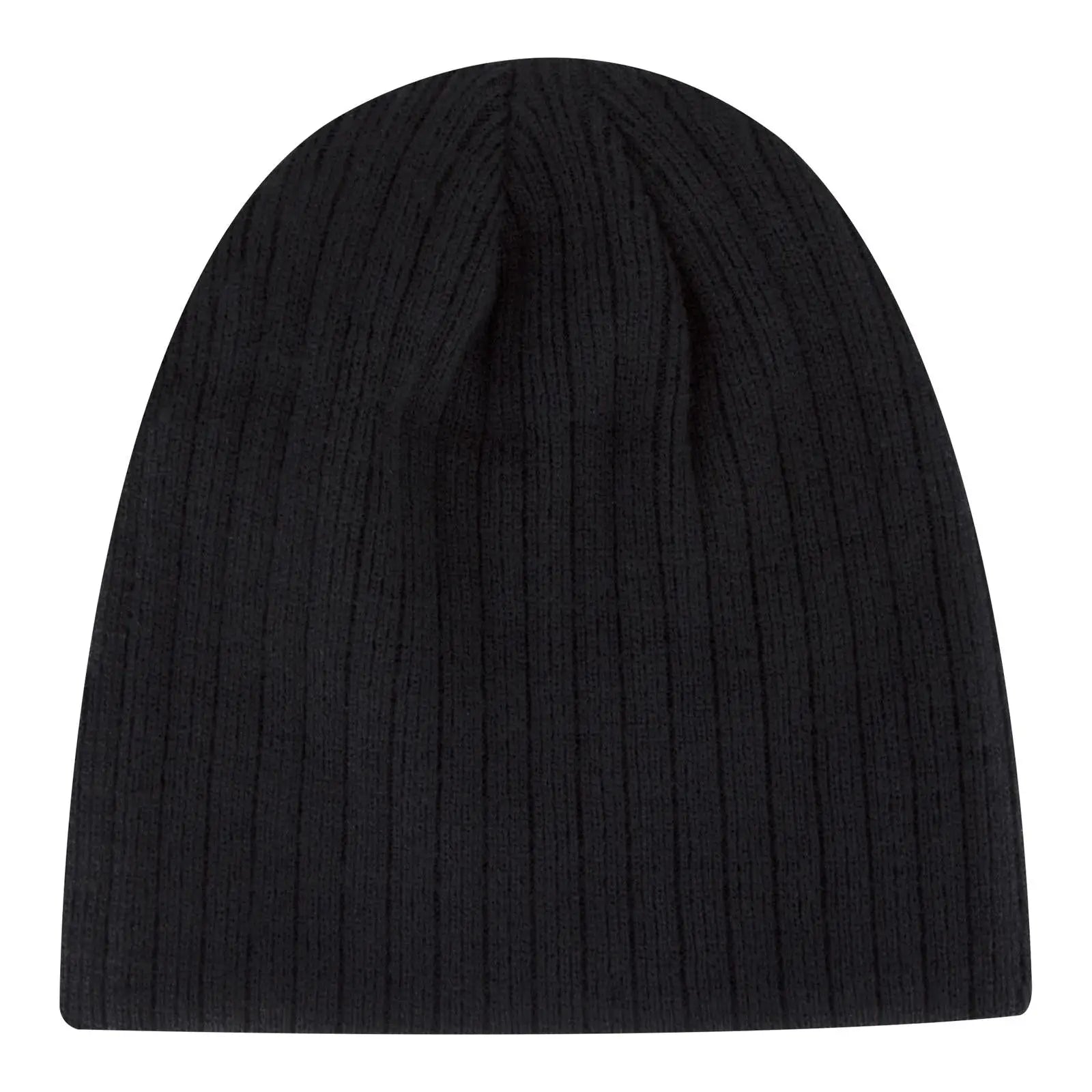 OTTO 82-625 8’’ Classic Fine Knit Beanie - Black - Black / 6 1/2’’ - 7 5/8’’