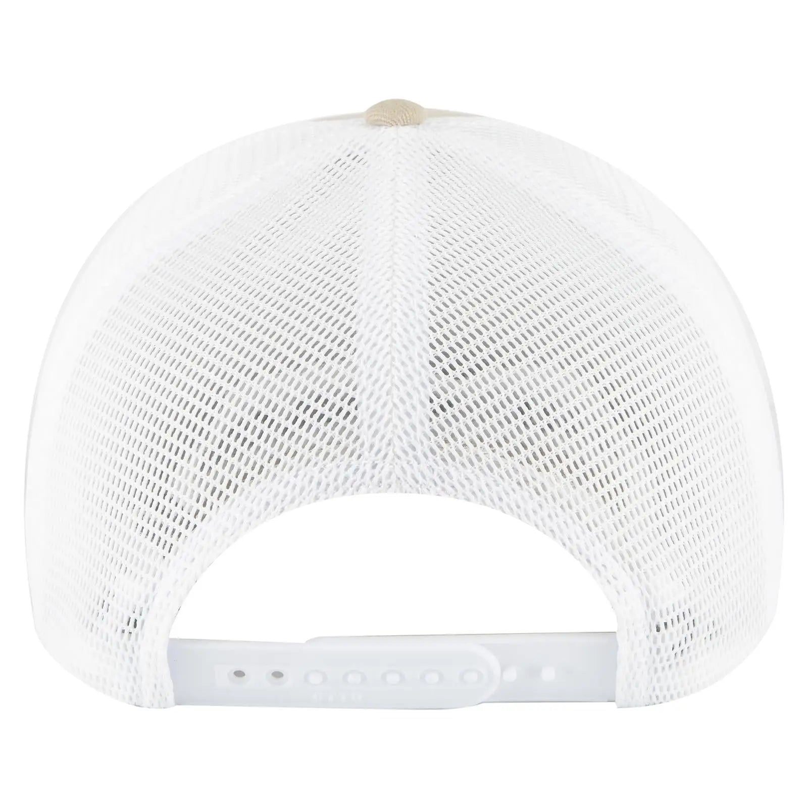 OTTO 83-1 ’OTTO Comfy Fit’ 6 Panel Low Profile Mesh Back Trucker Cap - Kha/Wht - Kha/Wht / 7 3/8’’ - 7 5/8’’