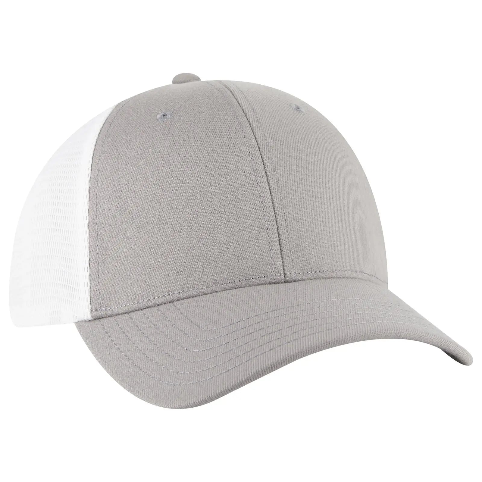 OTTO 83-1 ’OTTO Comfy Fit’ 6 Panel Low Profile Mesh Back Trucker Cap - Gry/Wht - Gry/Wht / 7 3/8’’ - 7 5/8’’