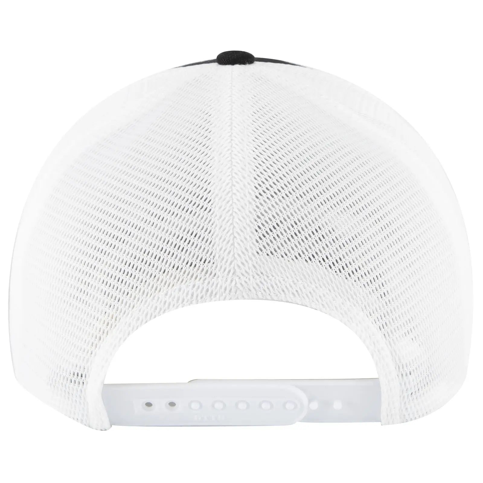 OTTO 83-1 ’OTTO Comfy Fit’ 6 Panel Low Profile Mesh Back Trucker Cap - Blk/Wht - Blk/Wht / 7 3/8’’ - 7 5/8’’
