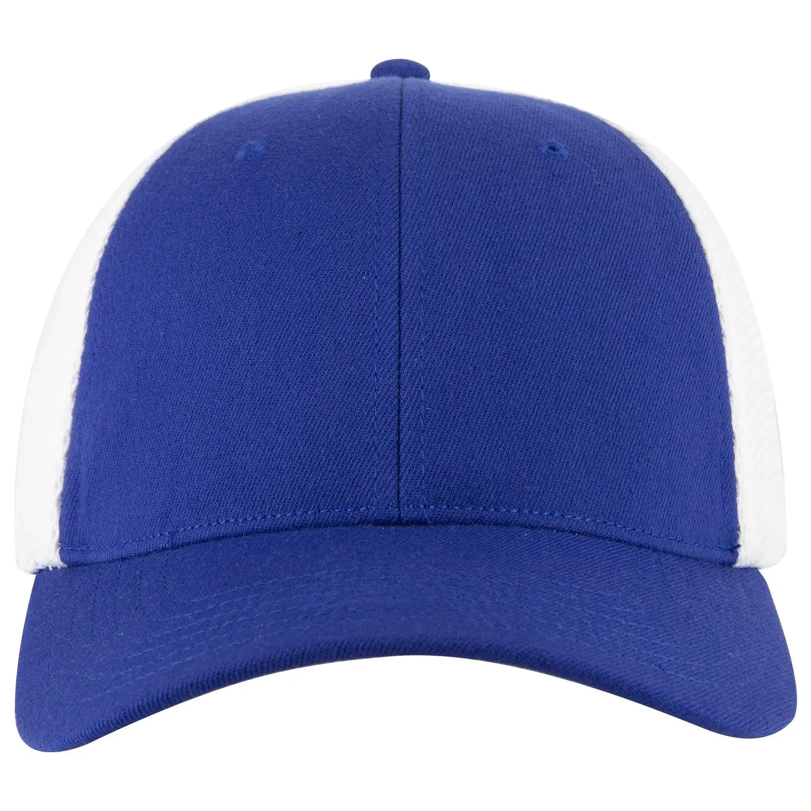 OTTO 83-1 ’OTTO Comfy Fit’ 6 Panel Low Profile Mesh Back Trucker Cap - Ryl/Wht - Ryl/Wht / 7 3/8’’ - 7 5/8’’