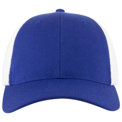 OTTO 83-1 ’OTTO Comfy Fit’ 6 Panel Low Profile Mesh Back Trucker Cap - Ryl/Wht - Ryl/Wht / 7 3/8’’ - 7 5/8’’