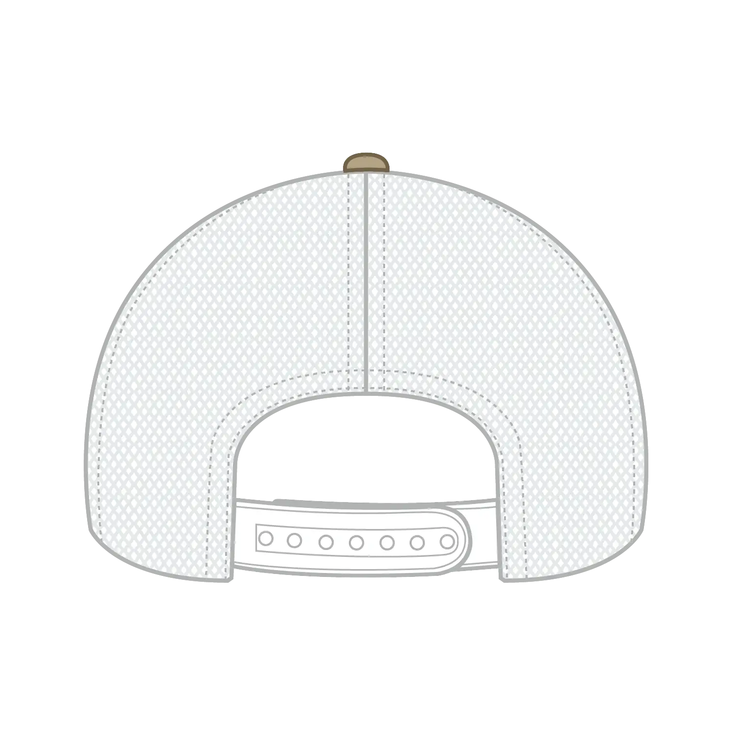 OTTO 83-1 ’OTTO Comfy Fit’ 6 Panel Low Profile Mesh Back Trucker Cap - Kha/Wht - Kha/Wht / 7 3/8’’ - 7 5/8’’