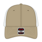 OTTO 83-1 ’OTTO Comfy Fit’ 6 Panel Low Profile Mesh Back Trucker Cap - Kha/Wht - Kha/Wht / 7 3/8’’ - 7 5/8’’