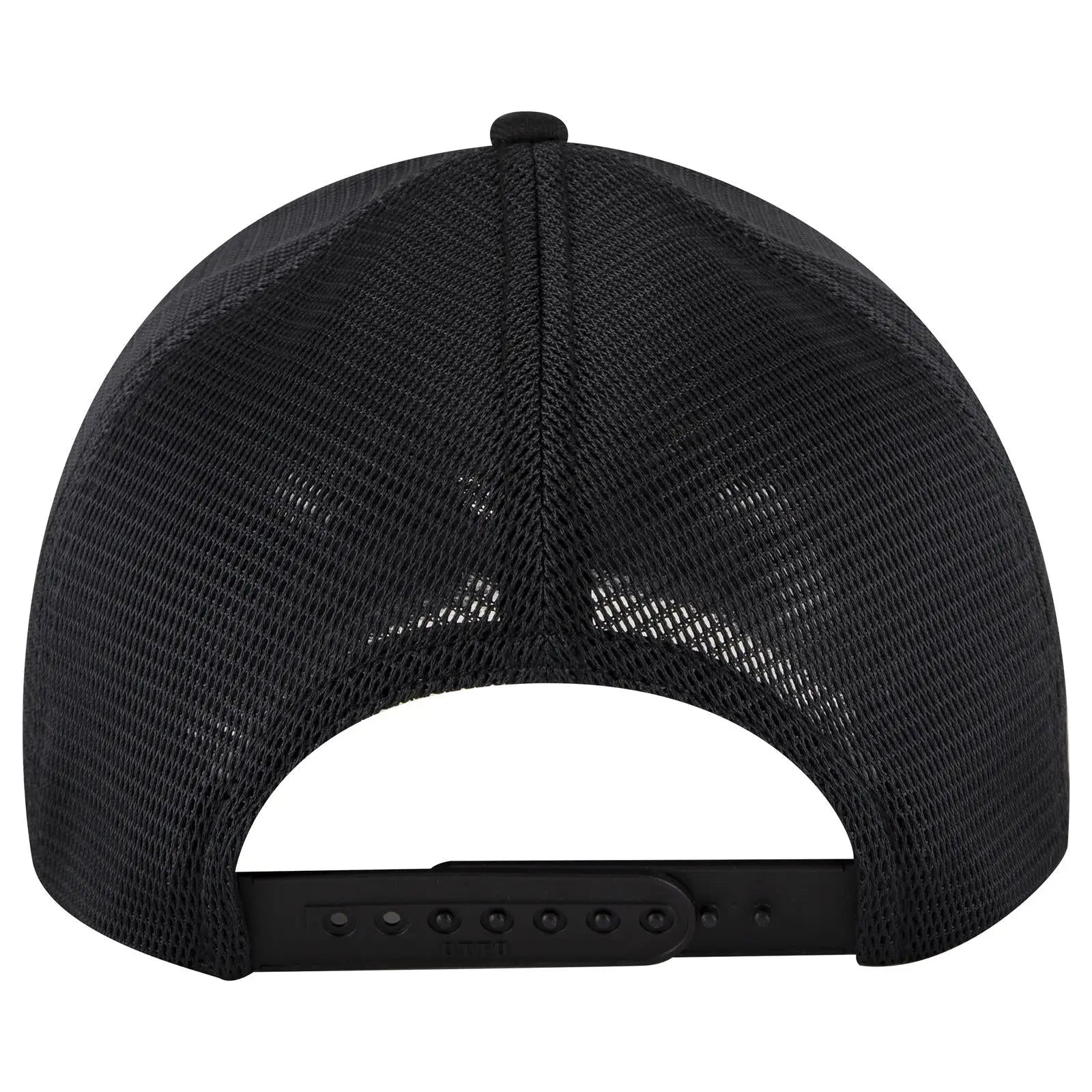 OTTO 83-1 ’OTTO Comfy Fit’ 6 Panel Low Profile Mesh Back Trucker Cap - Black - Black / 7 3/8’’ - 7 5/8’’