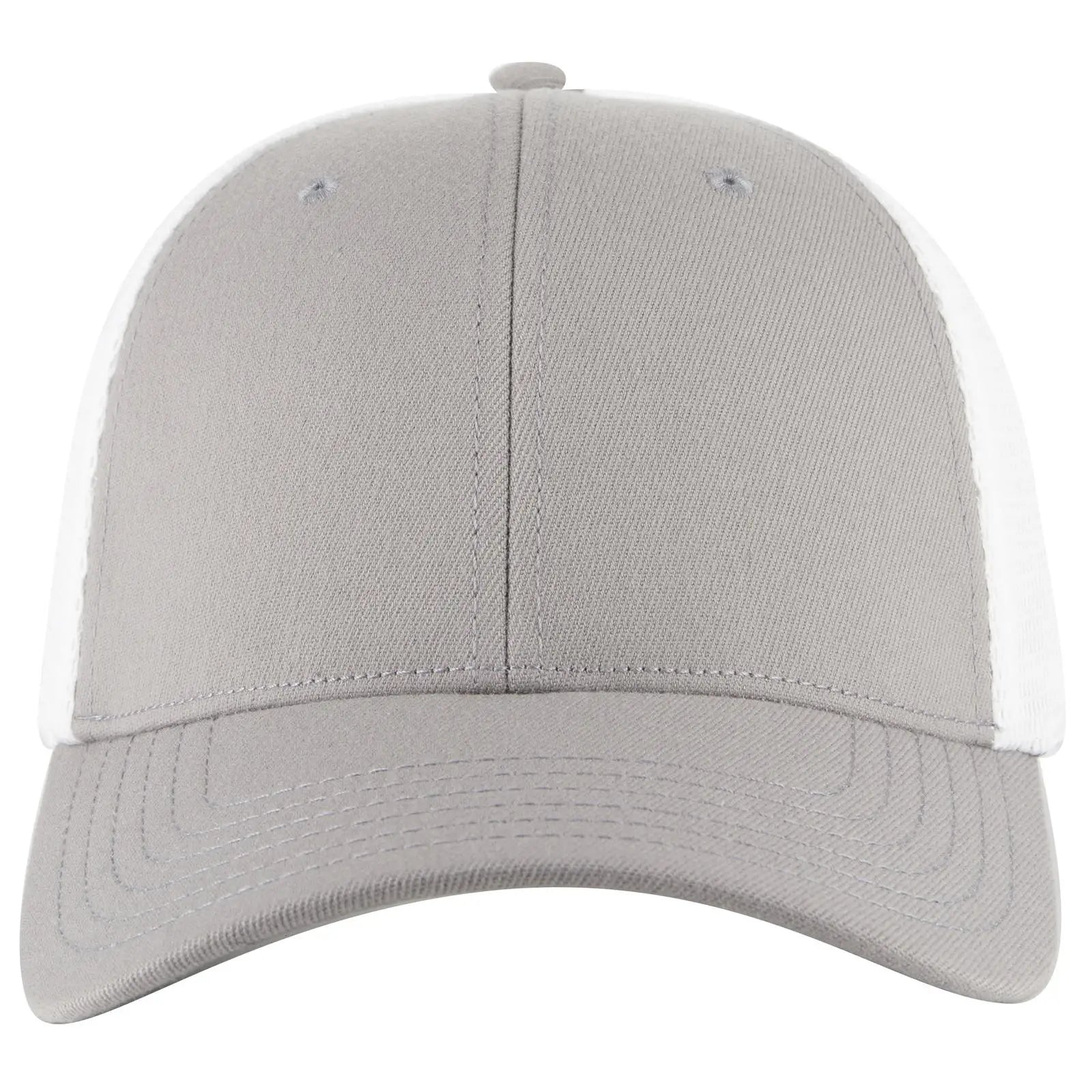 OTTO 83-1 ’OTTO Comfy Fit’ 6 Panel Low Profile Mesh Back Trucker Cap - Gry/Wht - Gry/Wht / 7 3/8’’ - 7 5/8’’