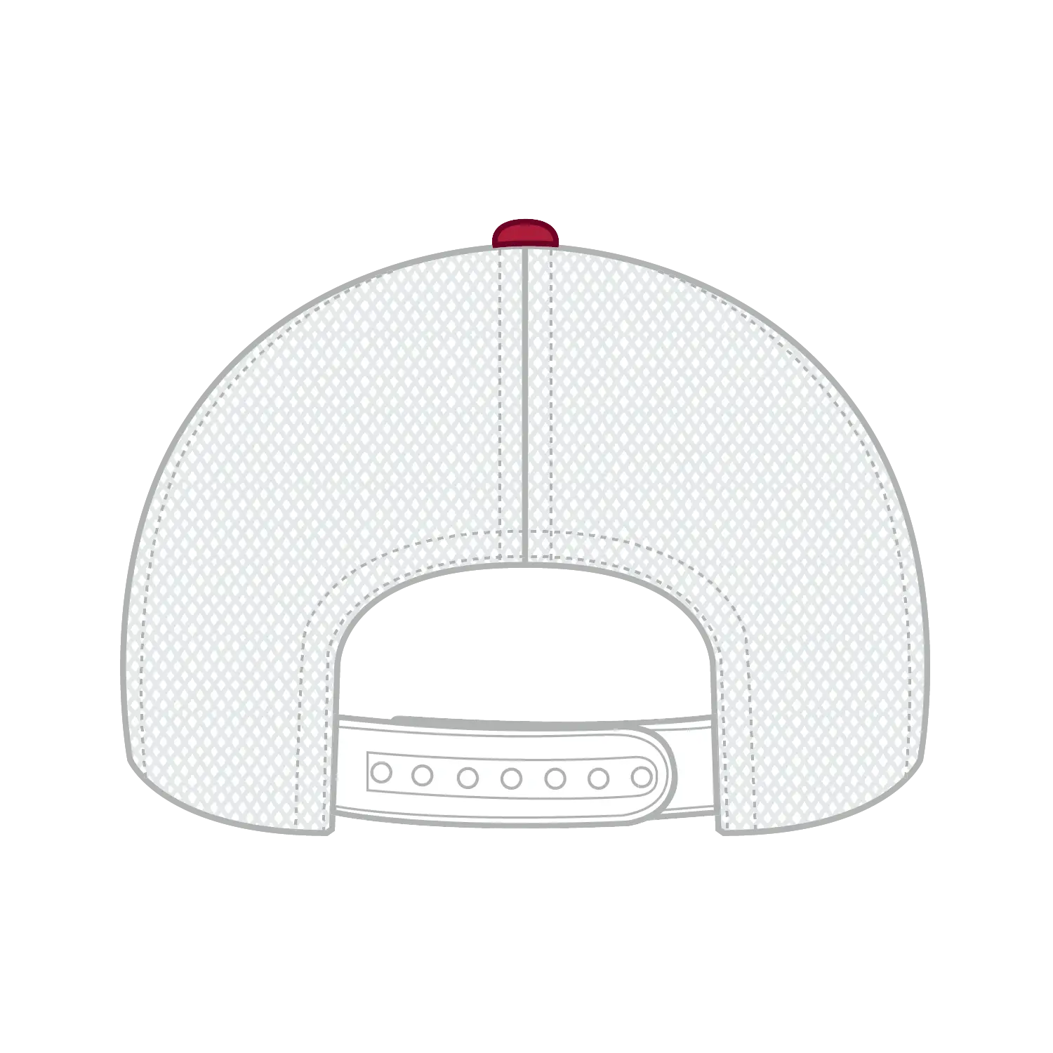 OTTO 83-1 ’OTTO Comfy Fit’ 6 Panel Low Profile Mesh Back Trucker Cap - Red/Wht - Red/Wht / 7 3/8’’ - 7 5/8’’