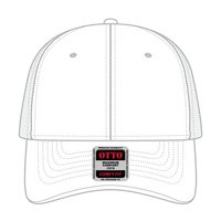 OTTO 83-1 ’OTTO Comfy Fit’ 6 Panel Low Profile Mesh Back Trucker Cap - White - White / 7 3/8’’ - 7 5/8’’
