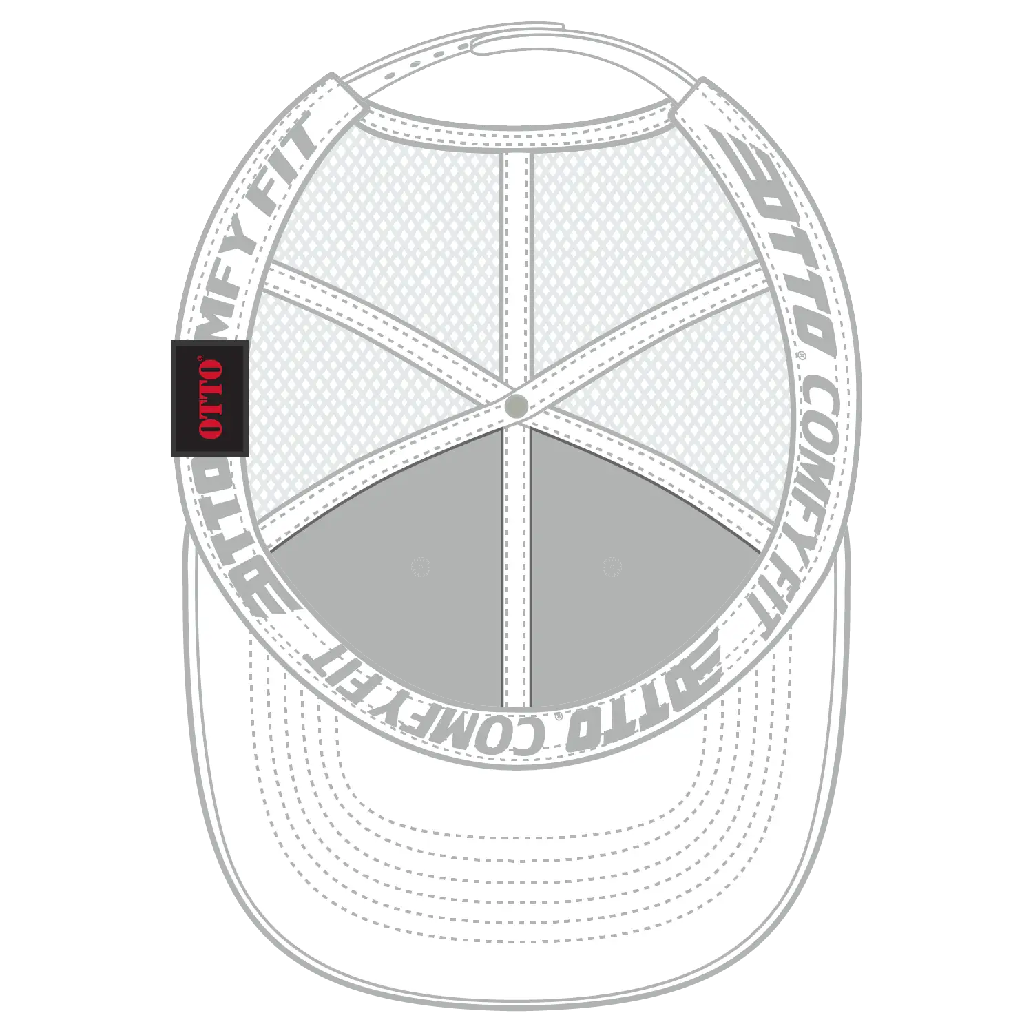 OTTO 83-1 ’OTTO Comfy Fit’ 6 Panel Low Profile Mesh Back Trucker Cap - White - White / 7 3/8’’ - 7 5/8’’