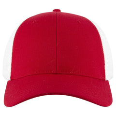 OTTO 83-1 ’OTTO Comfy Fit’ 6 Panel Low Profile Mesh Back Trucker Cap - Red/Wht - Red/Wht / 7 3/8’’ - 7 5/8’’