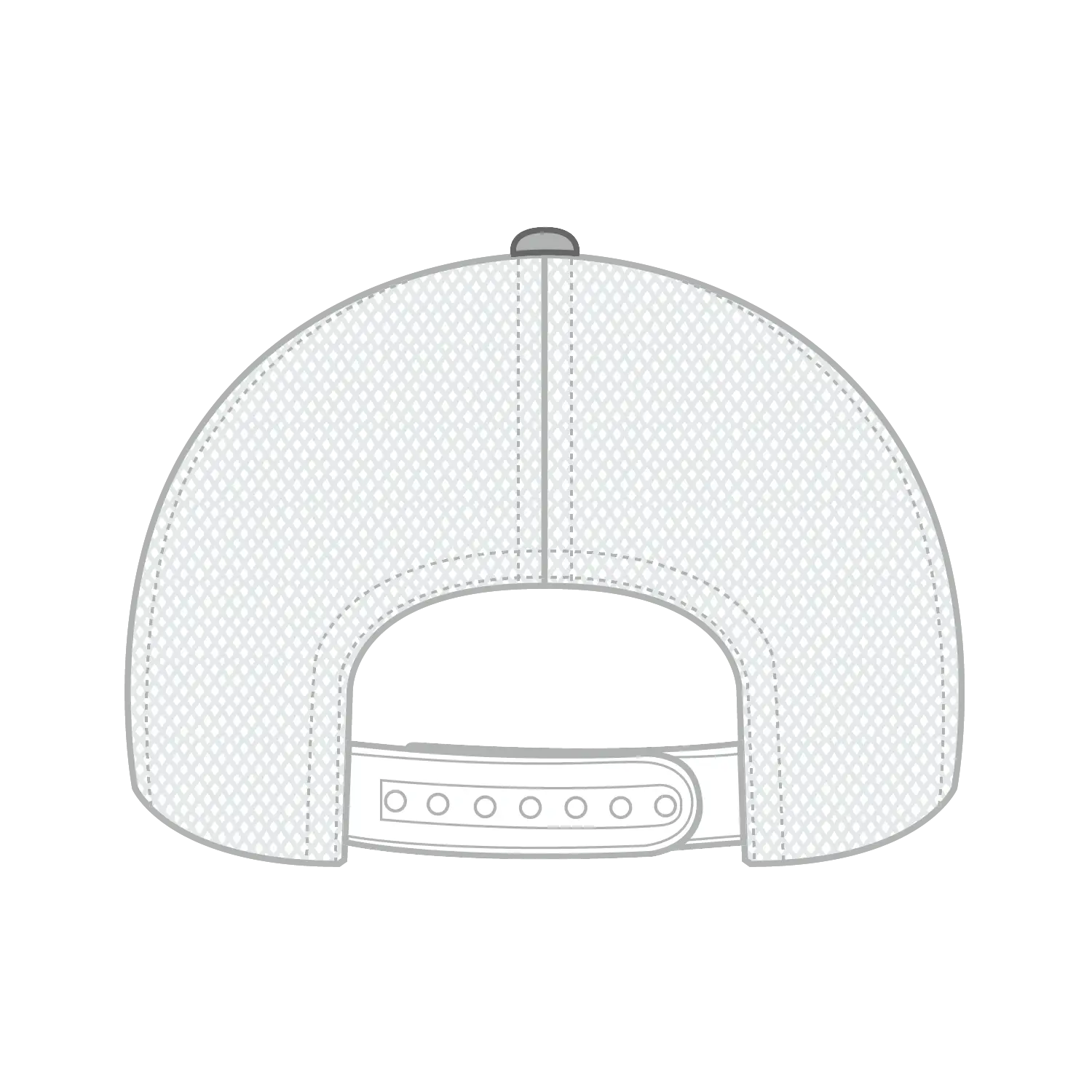 OTTO 83-1 ’OTTO Comfy Fit’ 6 Panel Low Profile Mesh Back Trucker Cap - Gry/Wht - Gry/Wht / 7 3/8’’ - 7 5/8’’