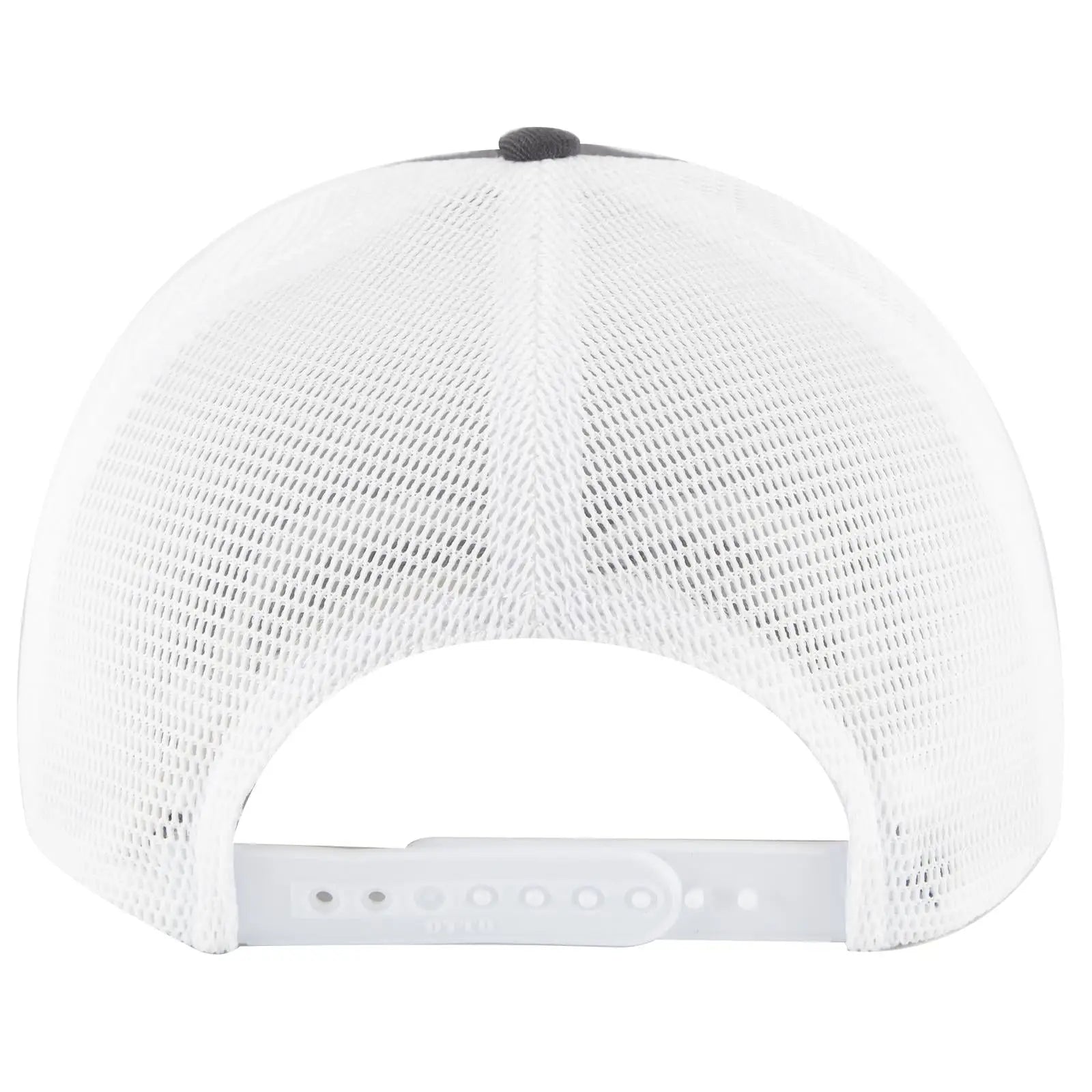 OTTO 83-1 ’OTTO Comfy Fit’ 6 Panel Low Profile Mesh Back Trucker Cap - Ch.Gry/Wht - Ch.Gry/Wht / 7 3/8’’ - 7 5/8’’
