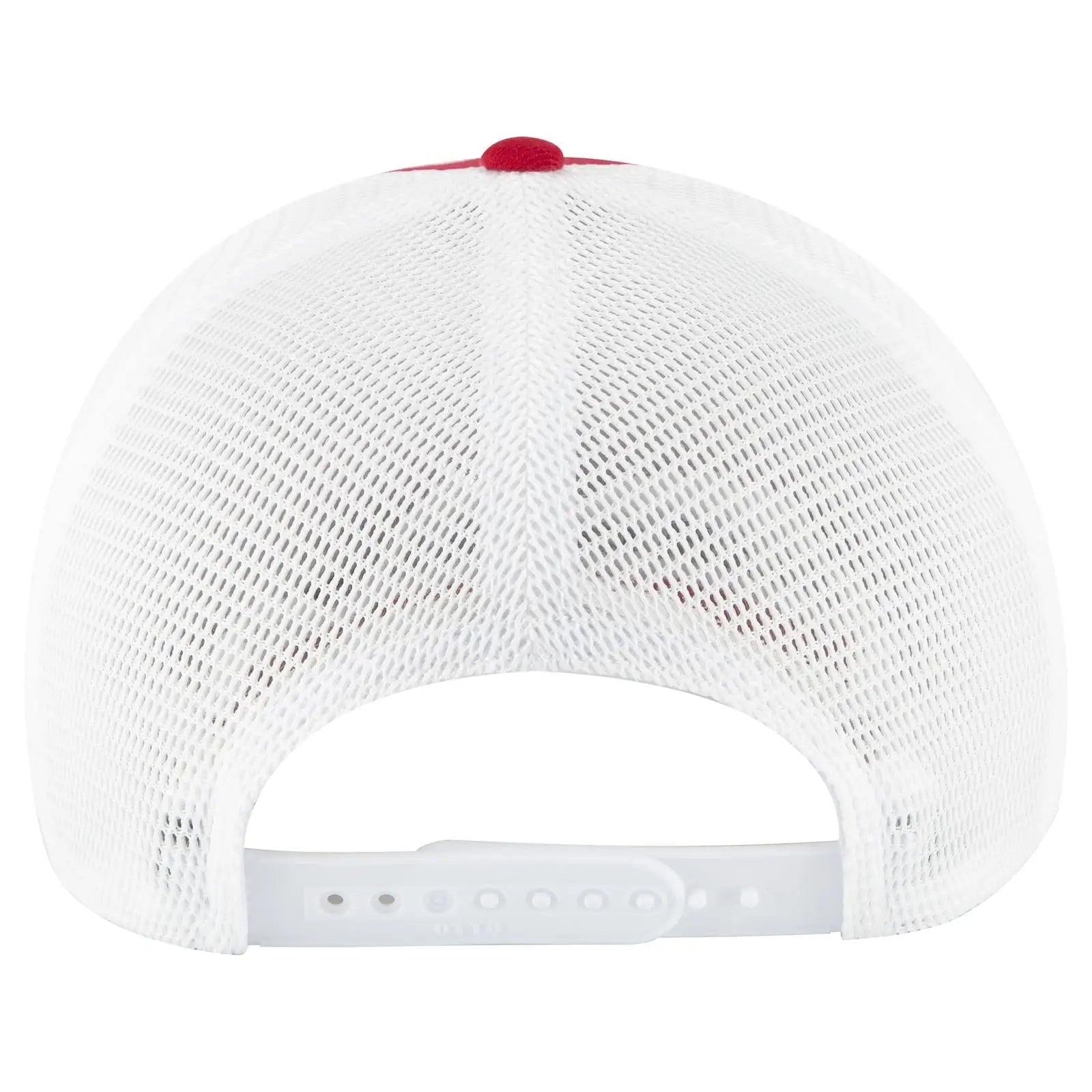 OTTO 83-1 ’OTTO Comfy Fit’ 6 Panel Low Profile Mesh Back Trucker Cap - Red/Wht - Red/Wht / 7 3/8’’ - 7 5/8’’
