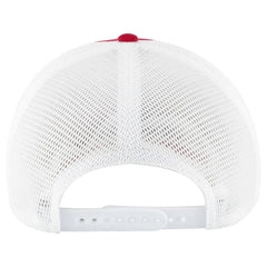OTTO 83-1 ’OTTO Comfy Fit’ 6 Panel Low Profile Mesh Back Trucker Cap - Red/Wht - Red/Wht / 7 3/8’’ - 7 5/8’’