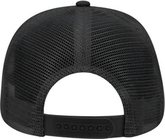 OTTO 83-1101 6 Panel Low Profile Mesh Back Trucker Cap - Black - Black / One Size Fits Most