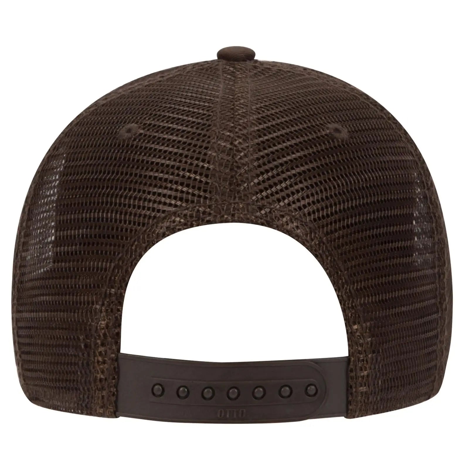 OTTO 83-1212 6 Panel Low Profile Mesh Back Trucker Cap - D.Brn/Cork/D.Brn - D.Brn/Cork/D.Brn / 6 1/2’’ - 7 5/8’’