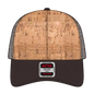 OTTO 83-1212 6 Panel Low Profile Mesh Back Trucker Cap - D.Brn/Cork/D.Brn - D.Brn/Cork/D.Brn / 6 1/2’’ - 7 5/8’’