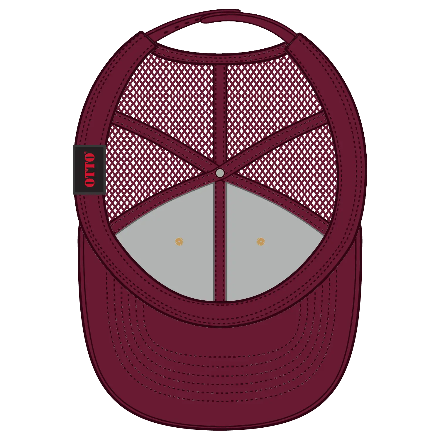 OTTO 83-1212 6 Panel Low Profile Mesh Back Trucker Cap - Bg Mrn/Crk/Bg Mrn - Bg Mrn/Crk/Bg Mrn / 6 1/2’’ - 7 5/8’’