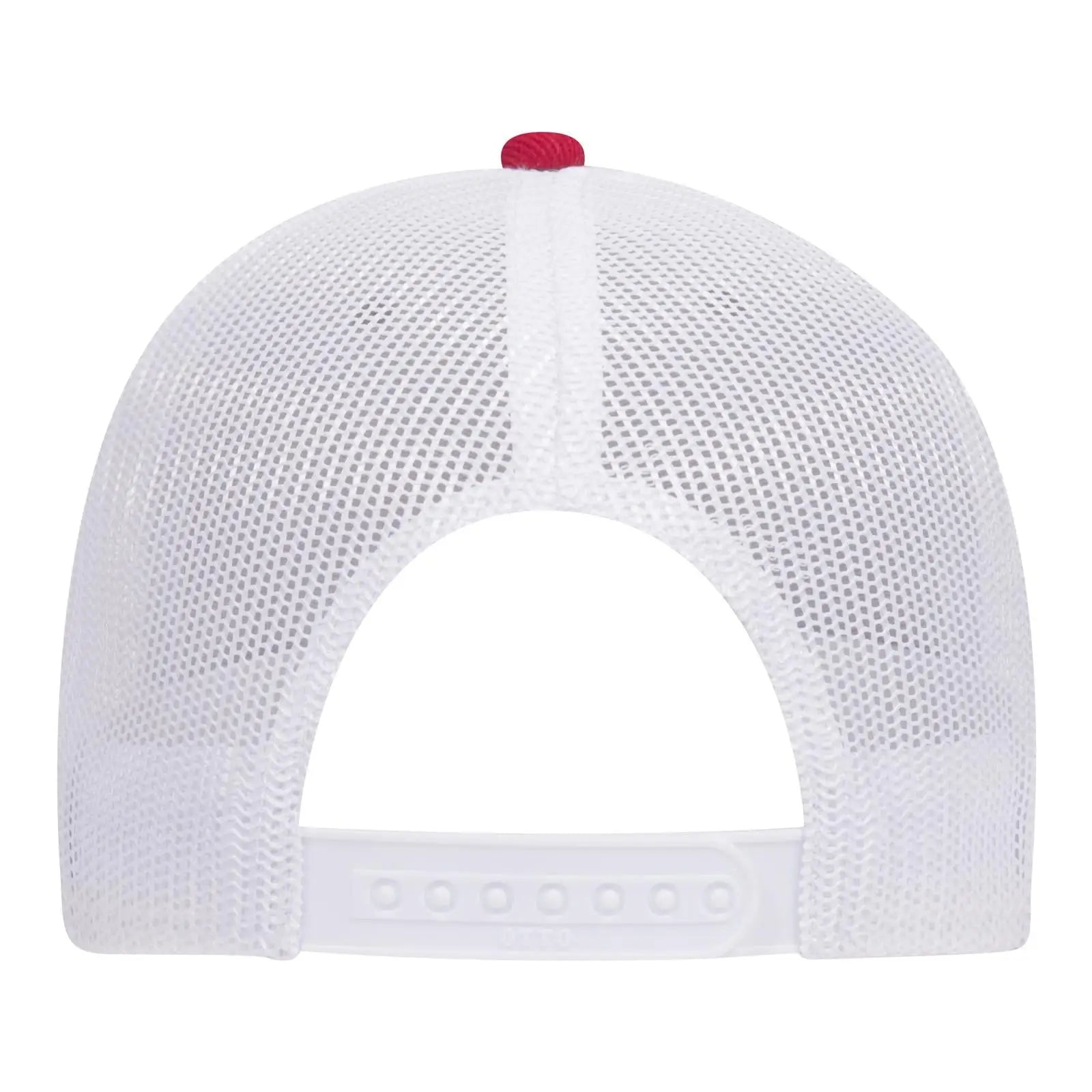 OTTO 83-1239 6 Panel Low Profile Mesh Back Trucker Cap - Red/HeatherGry/White - Red/HeatherGry/White / 6 1/2’’ - 7 5/8’’