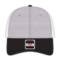 OTTO 83-1239 6 Panel Low Profile Mesh Back Trucker Cap - Black/HeatherGray/White - Black/HeatherGray/White / 6 1/2’’