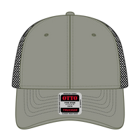 OTTO 83-1239 6 Panel Low Profile Mesh Back Trucker Cap - Ol.Grn/Ol.Grn/Blk - Ol.Grn/Ol.Grn/Blk / 6 1/2’’ - 7 5/8’’