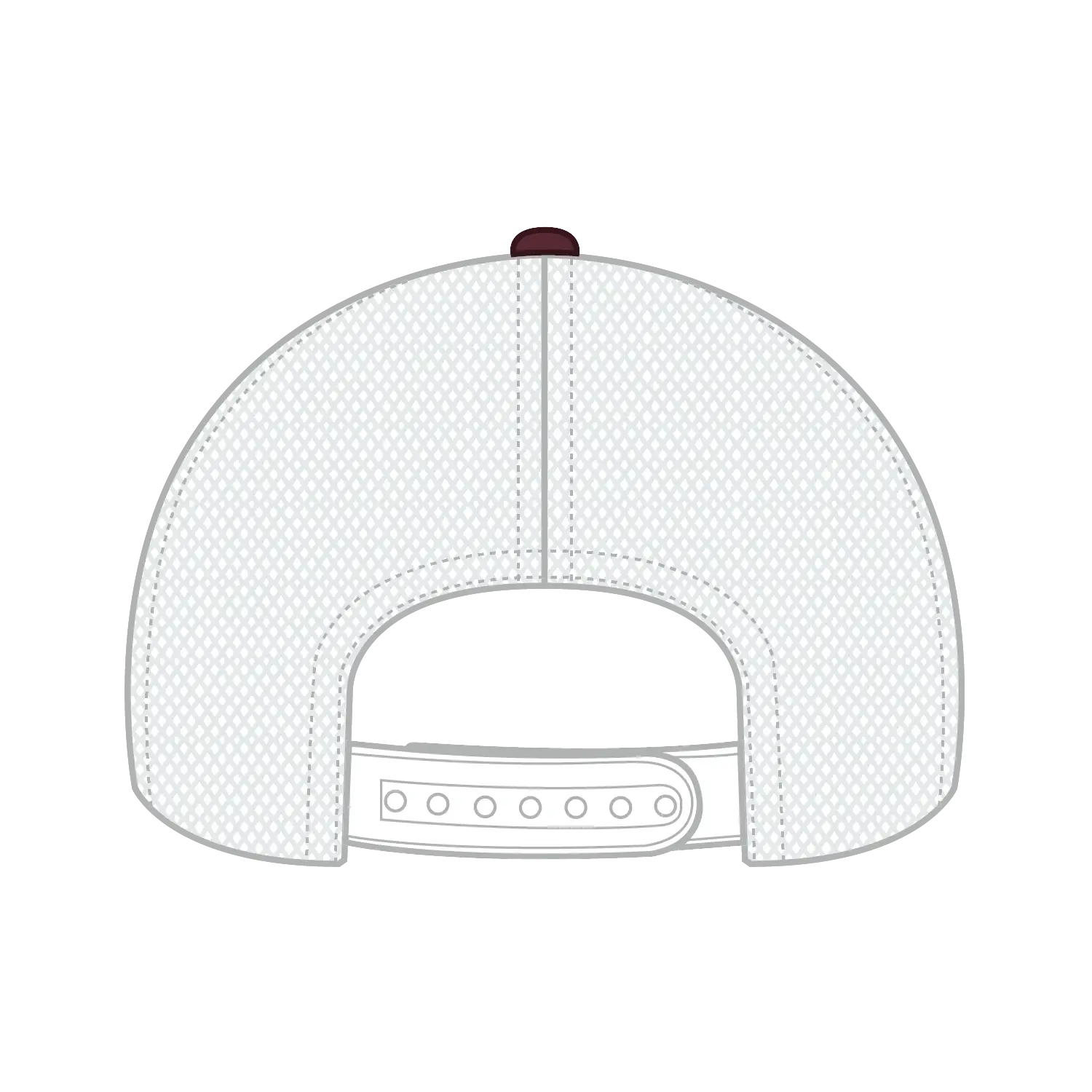 OTTO 83-1239 6 Panel Low Profile Mesh Back Trucker Cap - Maroon/HeatherGray/White - Maroon/HeatherGray/White / 6 1/2’’