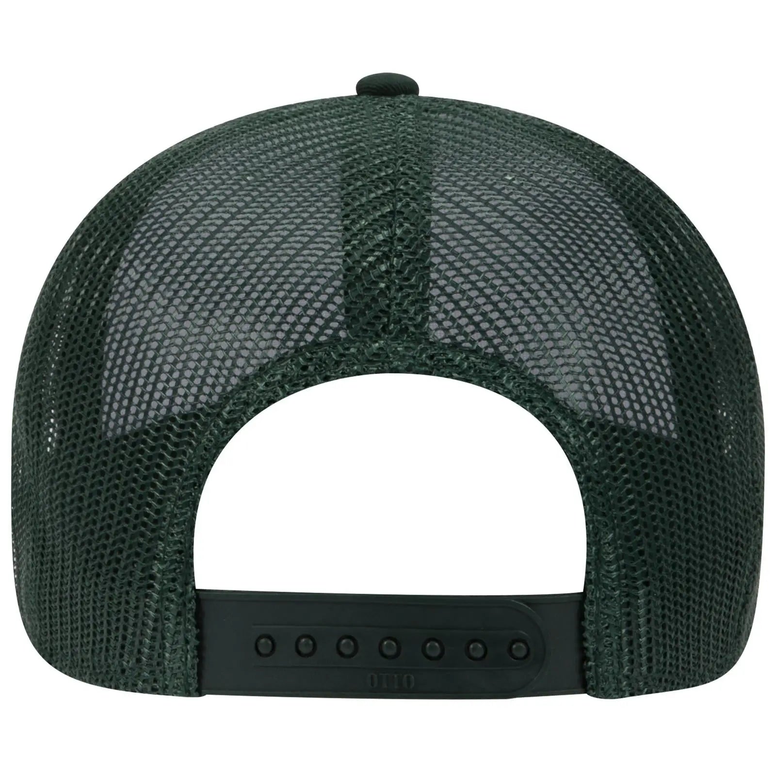 OTTO 83-1239 6 Panel Low Profile Mesh Back Trucker Cap - Dk.Grn/Wht/Dk.Grn - Dk.Grn/Wht/Dk.Grn / 6 1/2’’ - 7 5/8’’