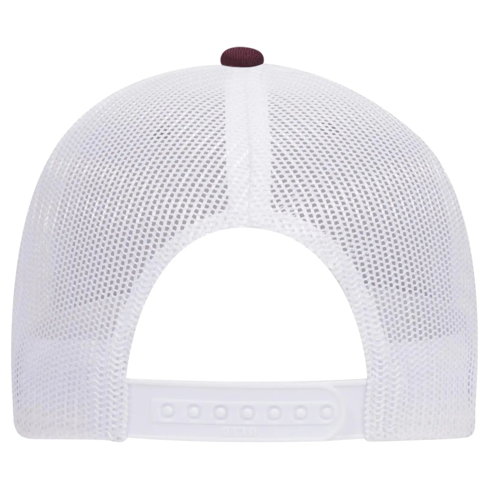 OTTO 83-1239 6 Panel Low Profile Mesh Back Trucker Cap - Maroon/HeatherGray/White - Maroon/HeatherGray/White / 6 1/2’’