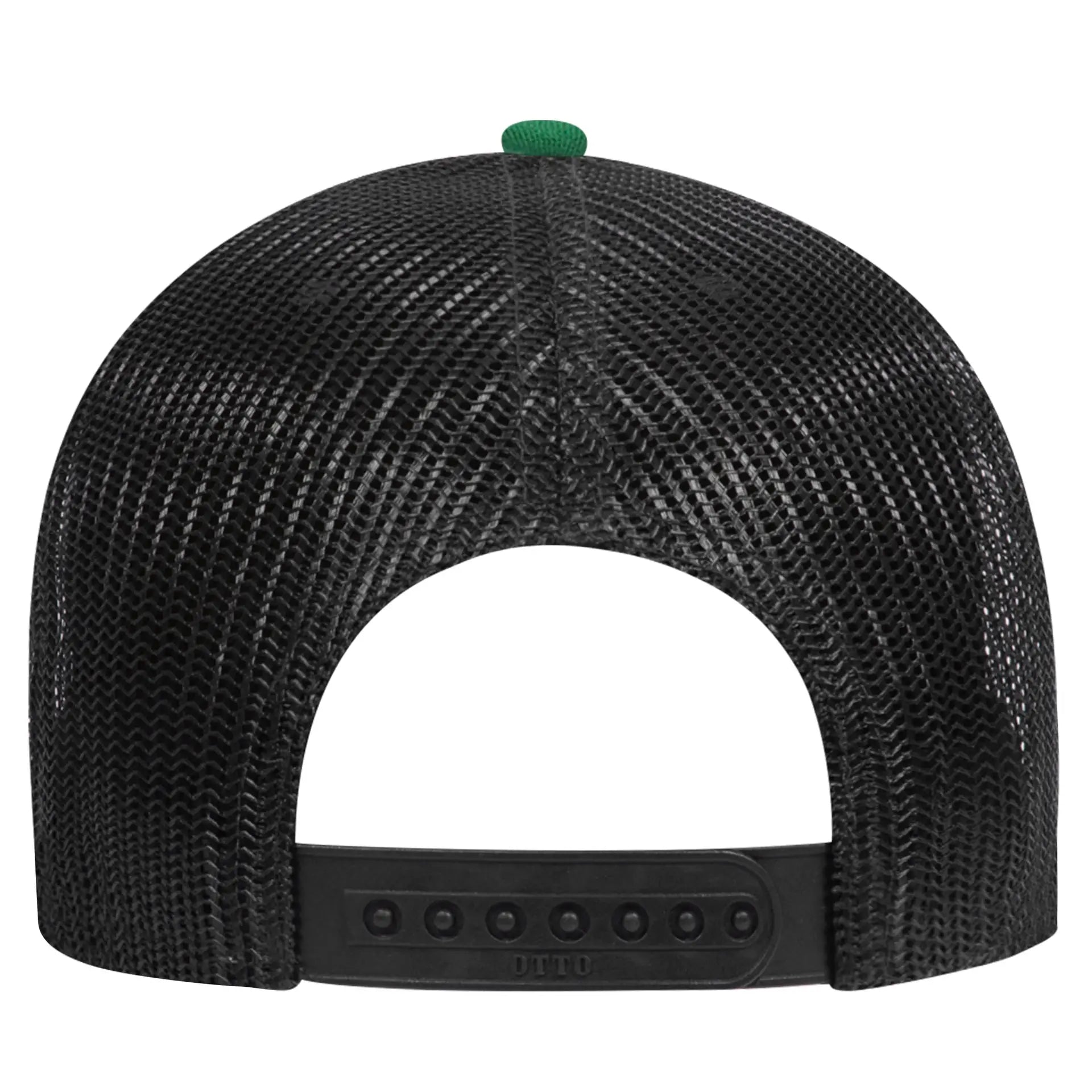 OTTO 83-1239 6 Panel Low Profile Mesh Back Trucker Cap - Kelly/HeatherGray/Black - Kelly/HeatherGray/Black / 6 1/2’’
