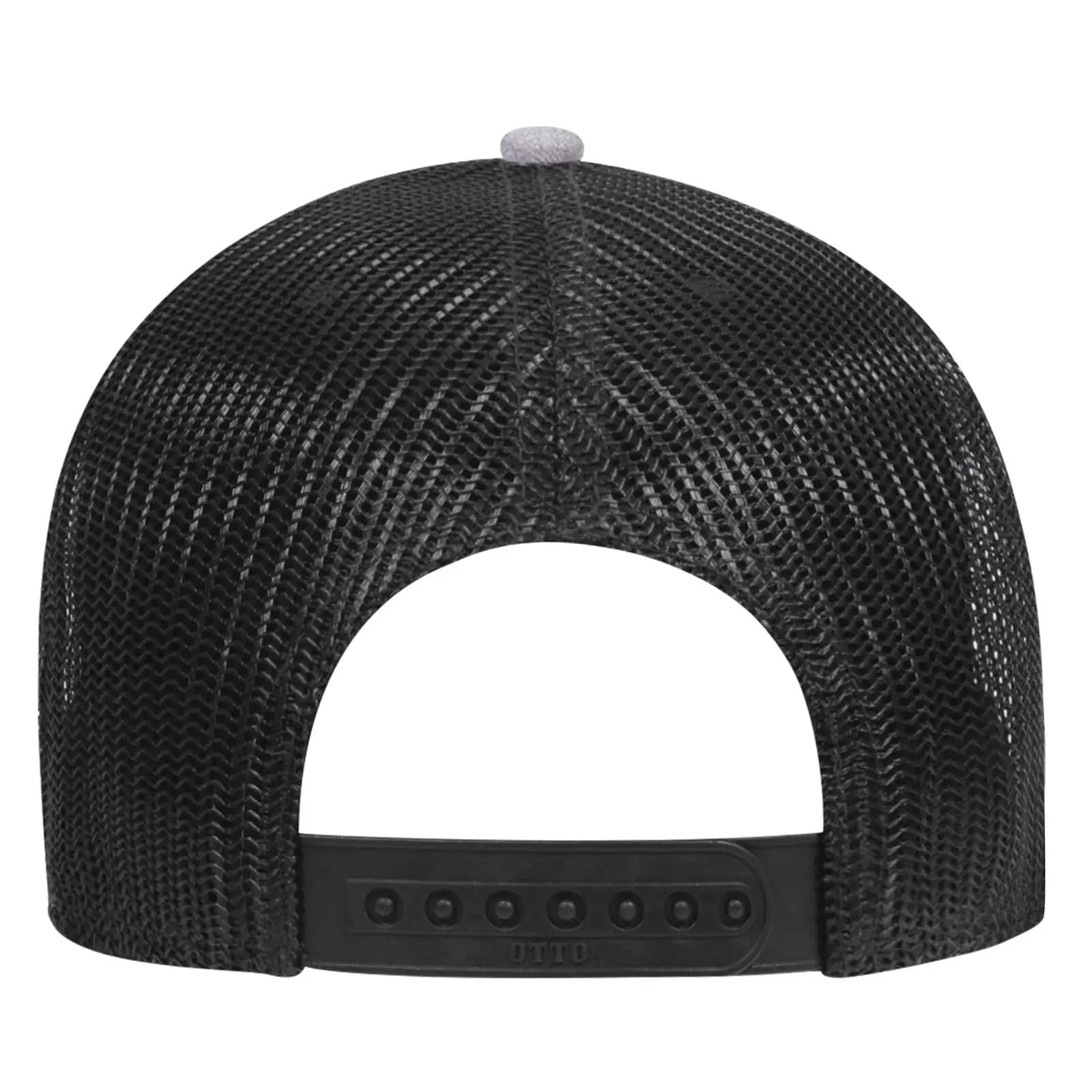 OTTO 83-1239 6 Panel Low Profile Mesh Back Trucker Cap - Ht.Gray/Char.Gray/Blk - Ht.Gray/Char.Gray/Blk / 6 1/2’’ - 7