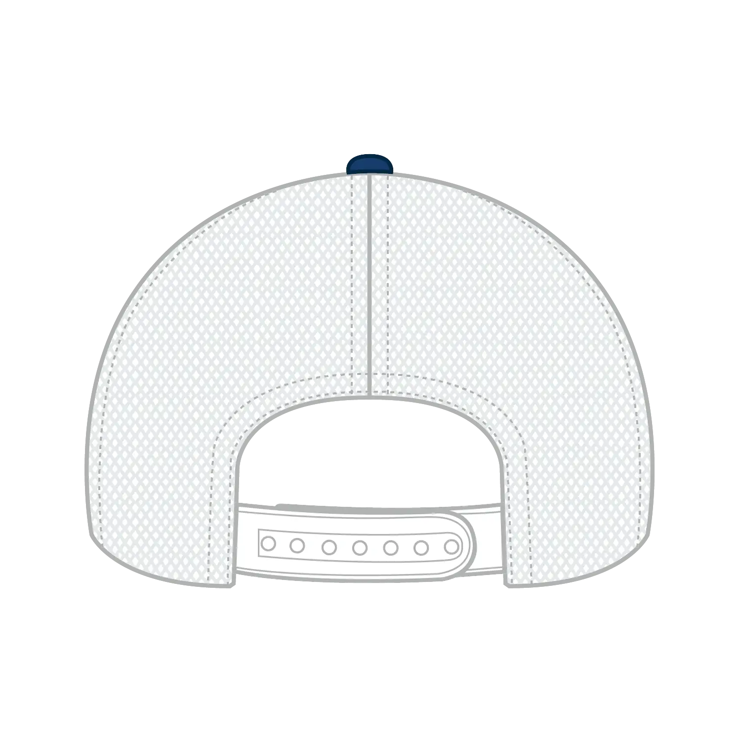 OTTO 83-1239 6 Panel Low Profile Mesh Back Trucker Cap - Royal/HeatherGry/White - Royal/HeatherGry/White / 6 1/2’’ - 7