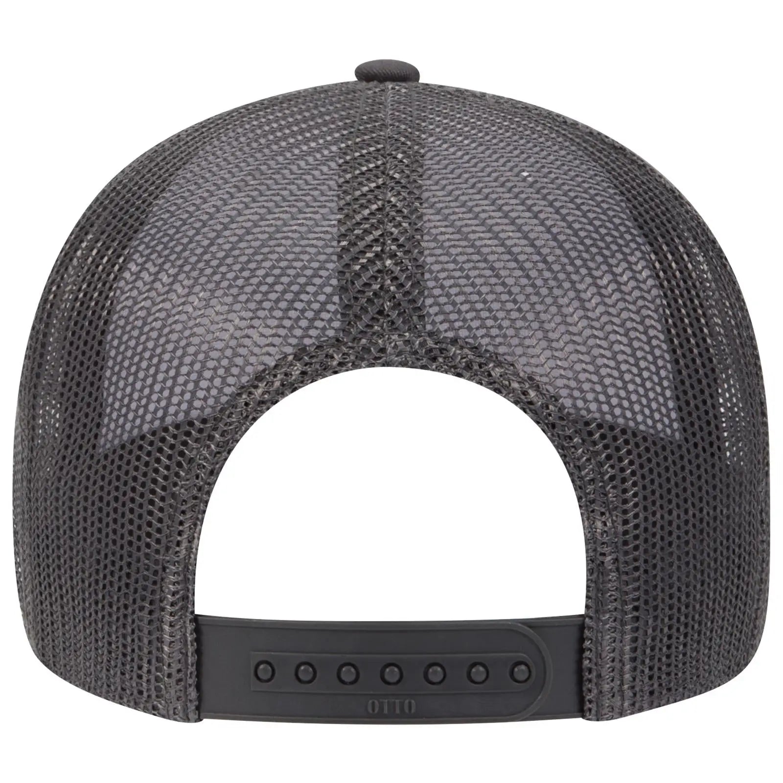 OTTO 83-1239 6 Panel Low Profile Mesh Back Trucker Cap - Ch.Gry/Wht/Ch.Gry - Ch.Gry/Wht/Ch.Gry / 6 1/2’’ - 7 5/8’’