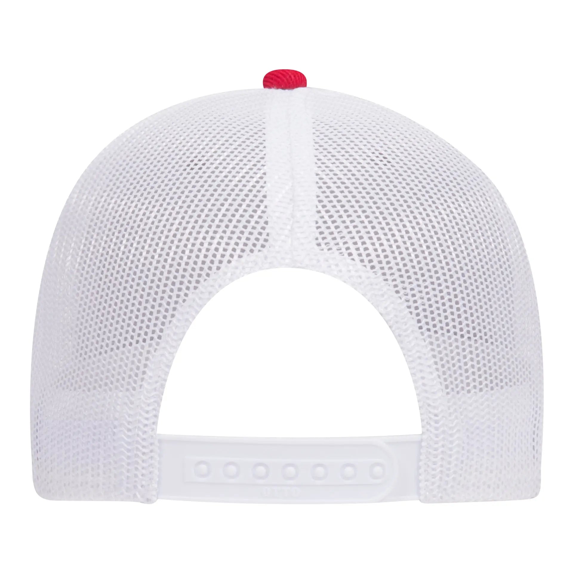 OTTO 83-1239 6 Panel Low Profile Mesh Back Trucker Cap - Red/HeatherGry/White - Red/HeatherGry/White / 6 1/2’’ - 7 5/8’’