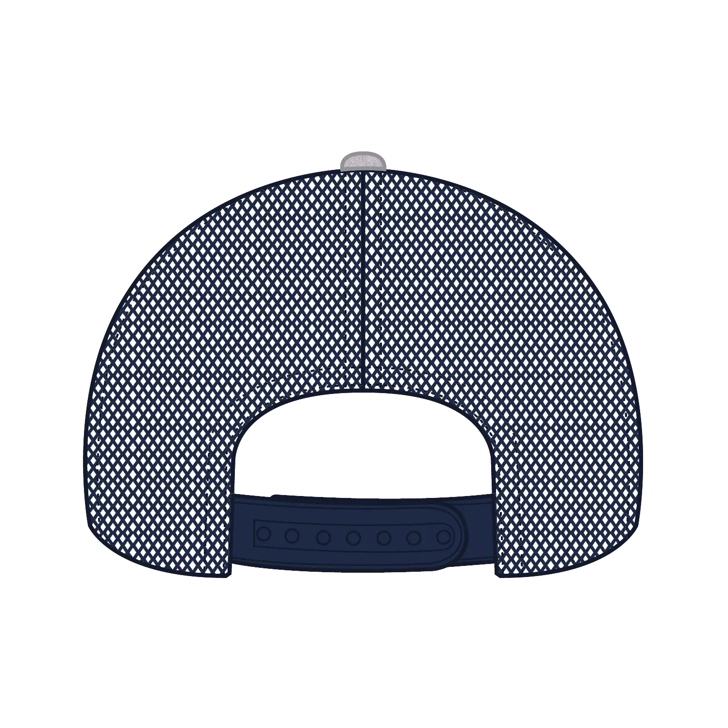 OTTO 83-1239 6 Panel Low Profile Mesh Back Trucker Cap - HeatherGray/Navy/Navy - HeatherGray/Navy/Navy / 6 1/2’’ - 7
