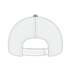 OTTO 83-1239 6 Panel Low Profile Mesh Back Trucker Cap - Dk.Kha/Dk.Kha/Wht - Dk.Kha/Dk.Kha/Wht / 6 1/2’’ - 7 5/8’’