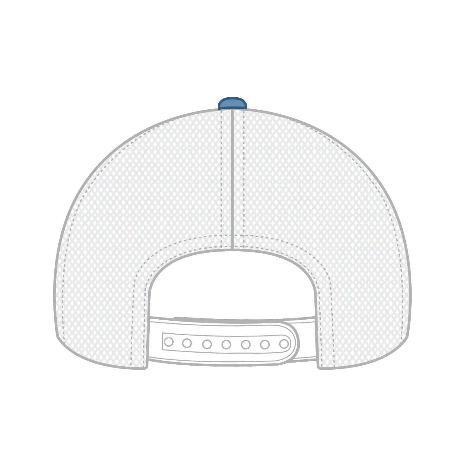 OTTO 83-1239 6 Panel Low Profile Mesh Back Trucker Cap - ColombianBlue/HeatherGray/White