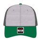 OTTO 83-1239 6 Panel Low Profile Mesh Back Trucker Cap - Kelly/HeatherGray/Black - Kelly/HeatherGray/Black / 6 1/2’’